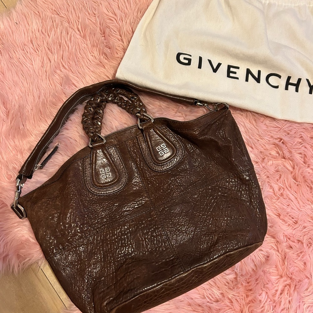 Givenchy Dark Brown Leather Shoulder Bag
